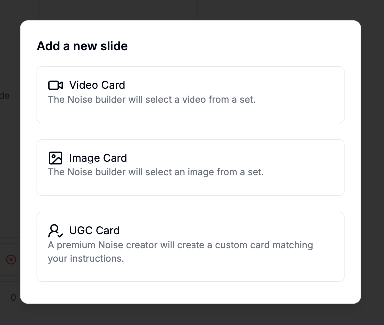 Adding image or video cards